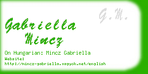 gabriella mincz business card